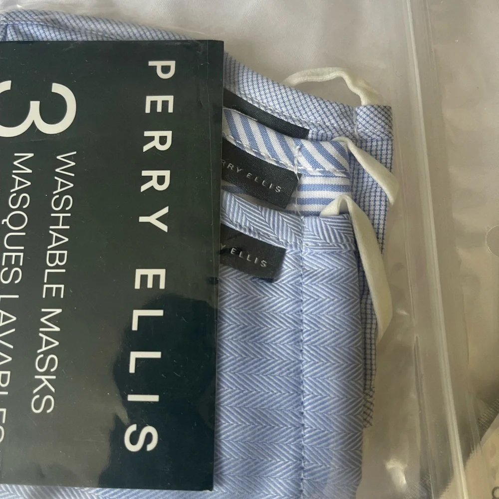 6 Perry Ellis washable mask, reusable one size.
